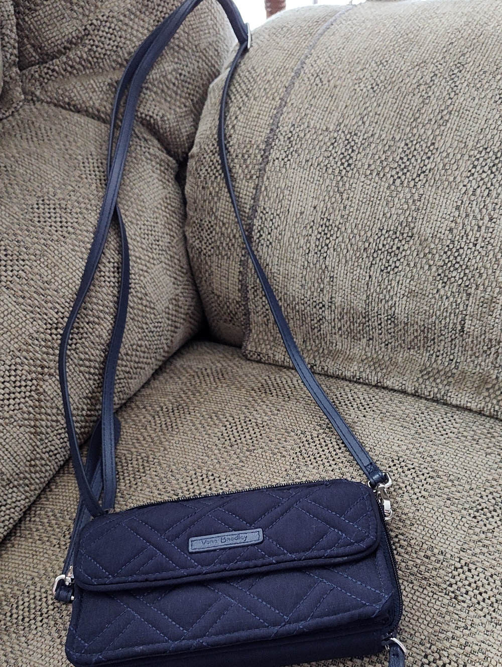 Vera Bradley Black Quilted Crossbody Bag